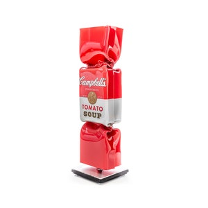 Andy Warhol Campbell&#39;s Tomato Soup Art Candy Skulptur 30cm, Popart, Geschenk