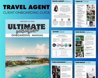 Travel Agency New Client Handbook Canva Template for Travel Agents