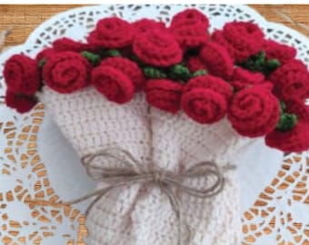 ローズクロッシェパターン - ブーケブランケット™の修正PDF - Etsy 日本