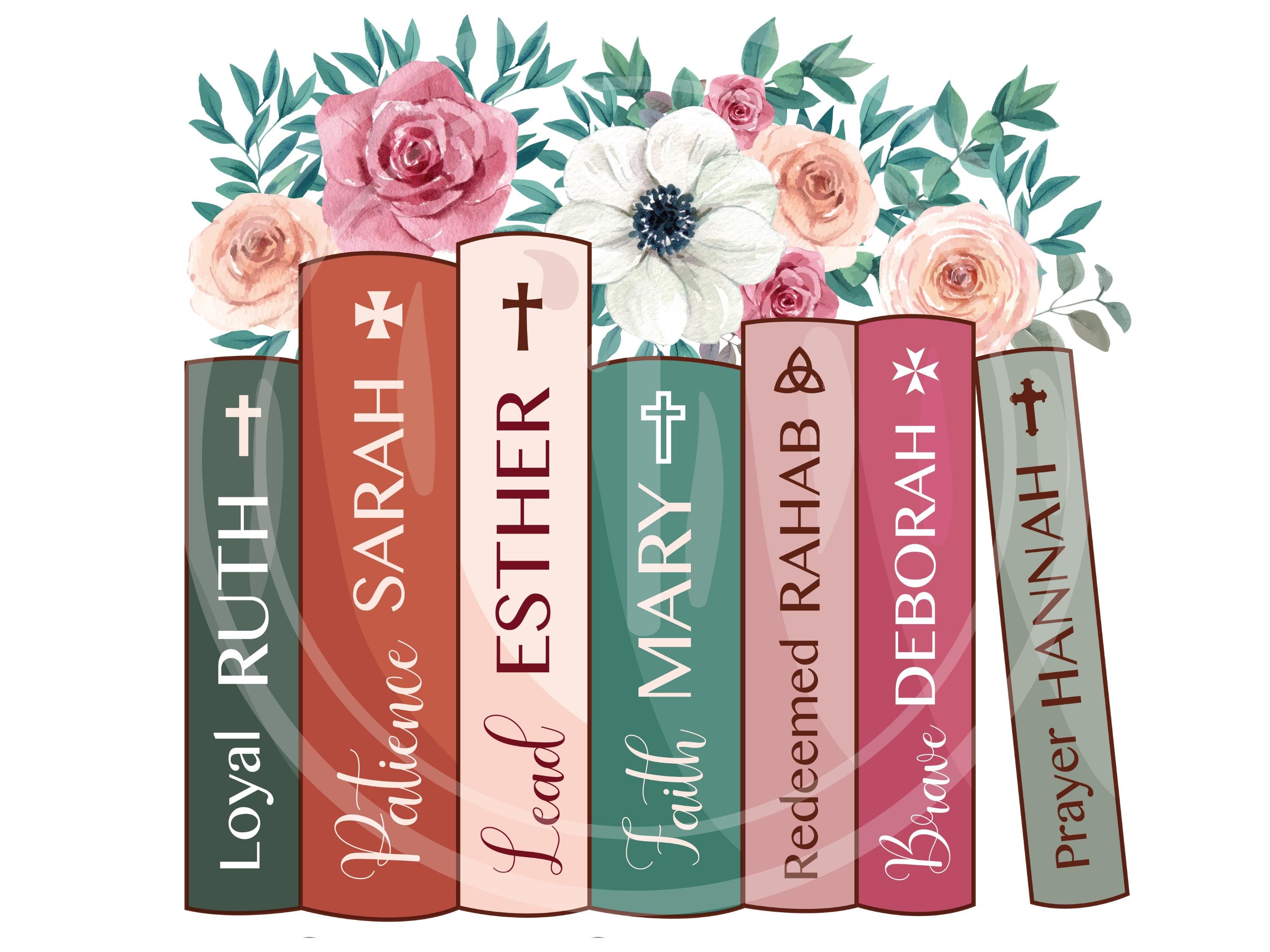 Floral Women of the Bible Clipart Bundle, Faith Journaling Pngs ...