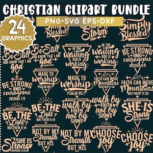 Christian SVG Clipart Bundle: Bible Verse Designs (Digital Download)
