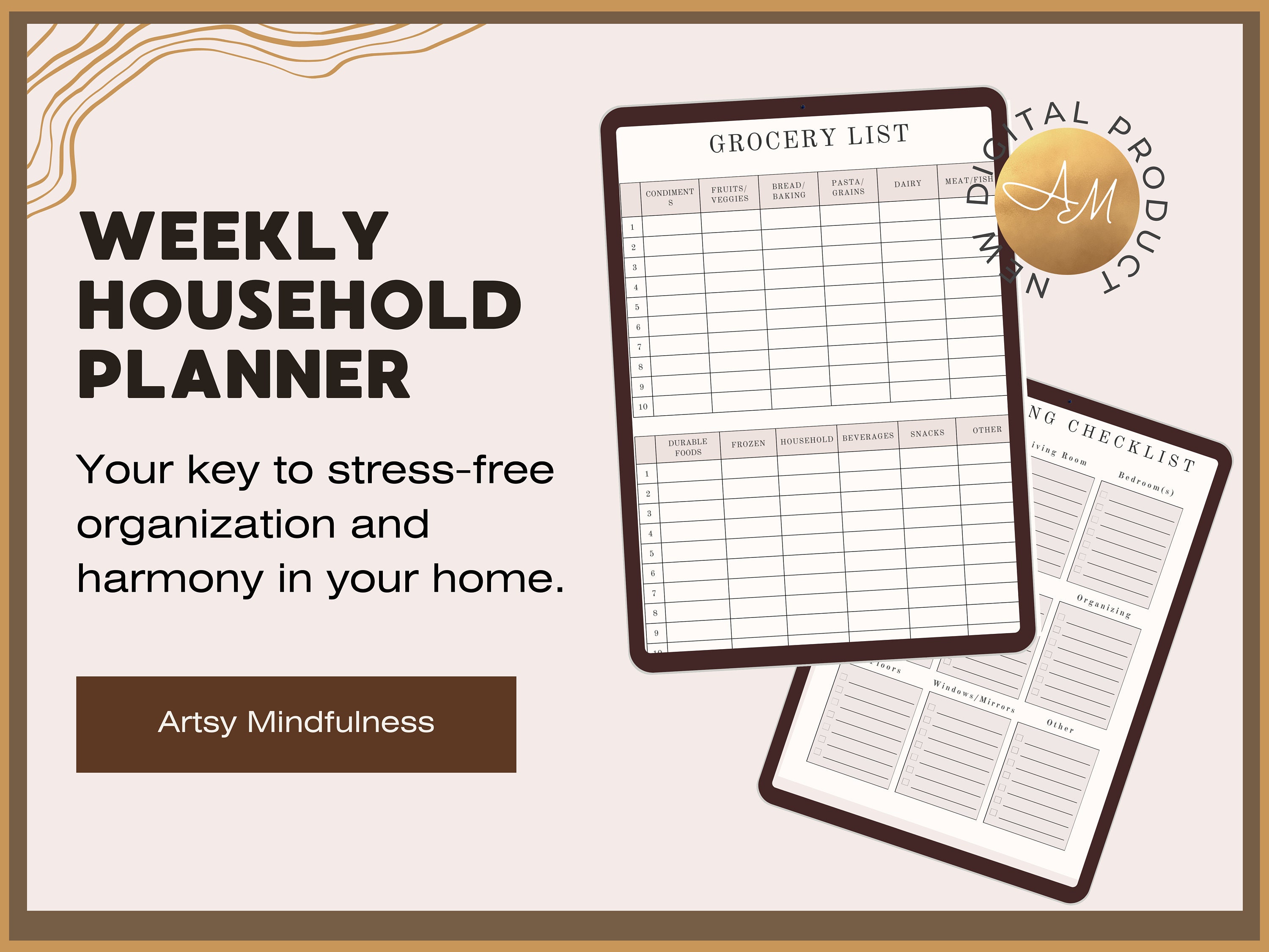 Household Planner Printable, Home Management, Cleaning Checklist ...