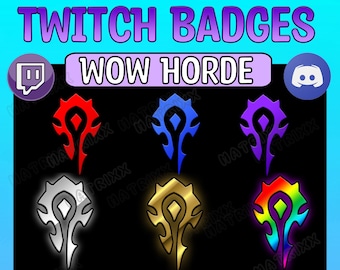 Insignias de sub/bit de la Horda de Warcraft / Insignias de sub/bit de World of Warcraft / Insignias de WoW
