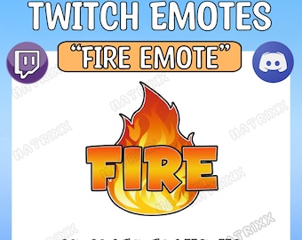 Emoticono de fuego / Transmisión/Emoticono de discordia / Twitch/Kick/Youtube/Discord