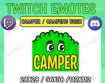 Camper Emote / Camping Emote / Stream/Discord Emote