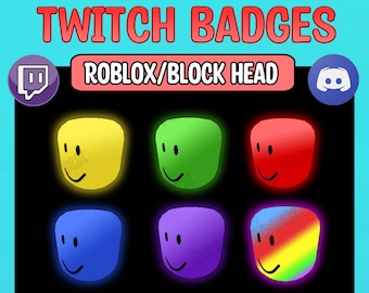 Insignias de subtítulos de Block Head / Insignias de subtítulos/bits / Insignias de transmisión