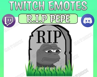 RIP Pepe Tombstone Emote | RIP Twitch emote | Sad Pepe
