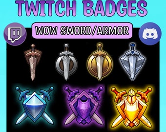 Sword Sub/Bit Badges | World of warcraft Sub/Bit Badge | WoW Sub/Bit Badges |