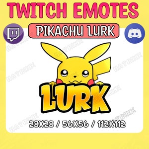 Pikachu Lurk Emote | Streamen Sie das Lauer-Emote | Twitch/Kick/Youtube/Discord