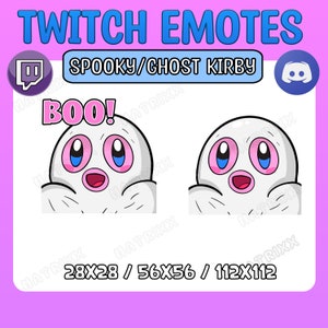 Spooky Kirby / Ghost Kirby | Halloween Emotes | Twitch/Discord/Kick Emotes|