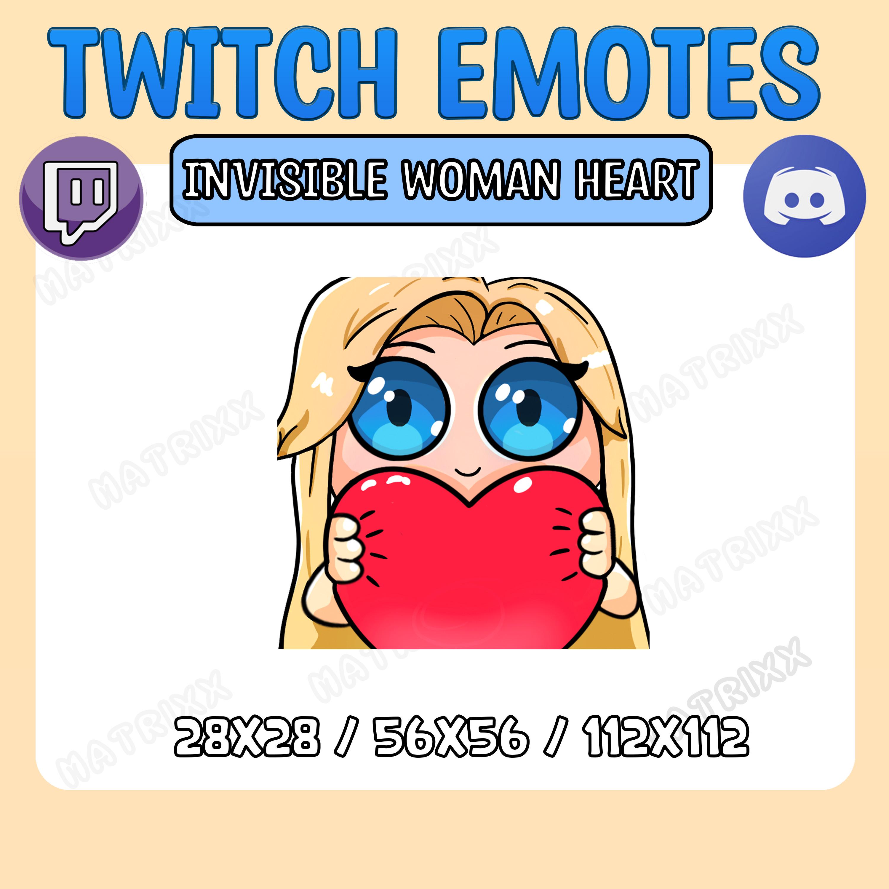 Invisible Woman Heart Emote | Sue Storm Marvel rivals style Emote | Twitch/Kick/YouTube/Discord Emotes