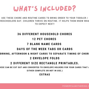 Visual Chore & Routine Cards for Kids | Chore Cards for Toddlers ...