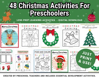 48 Christmas Activities For Preschoolers | Low-Prep Learning Worksheets and Activities