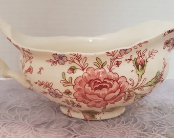 Johnson Bros Rose Chintz Gravy Boat