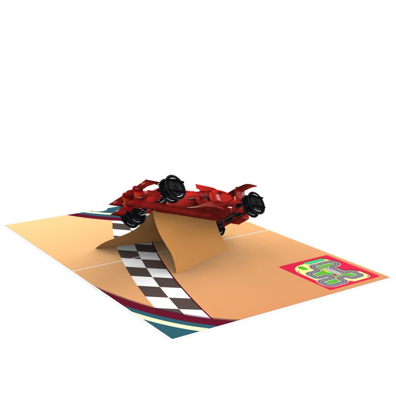 Formula 1 Pop Up Card: Racing Car Birthday Card - UK