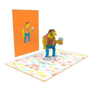 Biglietto pop-up regalo I Simpson 15x20 mq (Buono regalo 3D The Simpsons Barney Gumble)