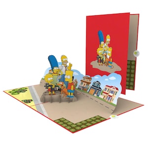 The Simpsons Geschenk Pop Up Karte 15x20 sm ( The Simpsons Familien Geschenkt Karte 3D Geschenk Karte )