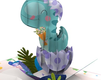Carte pop-up dinosaure dinosaure mignon bébé
