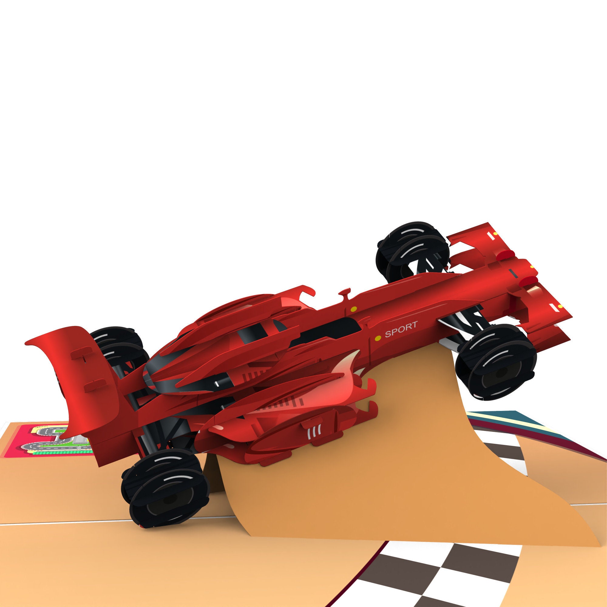 Biglietto Compleanno F1 AK Giftshop - Con Distintivo Auto Da