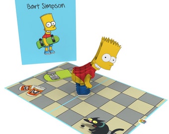 Bart Simpson Pop Up Card Karte 15x20 cm