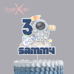 Decorazione per torta e cupcake a tema astronauta spaziale