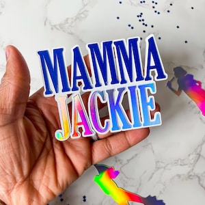 Mamma Mia style cake topper charm set