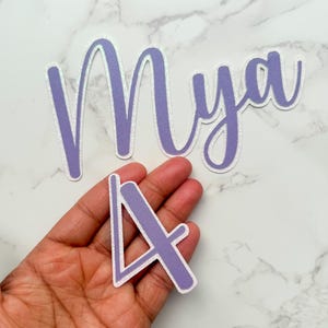 2 Layer name and age cake charms: Custom Name and Age, Double Layer Charm