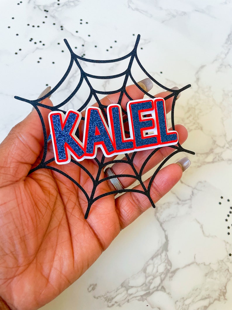 Spider Web Cake Topper Set - Etsy