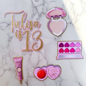 P Louise themed Cake Toppers Charms Set
