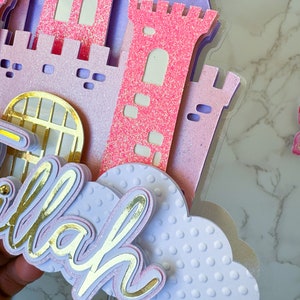Princess Castle Birthday Cake Topper: Custom Name & Age - Etsy