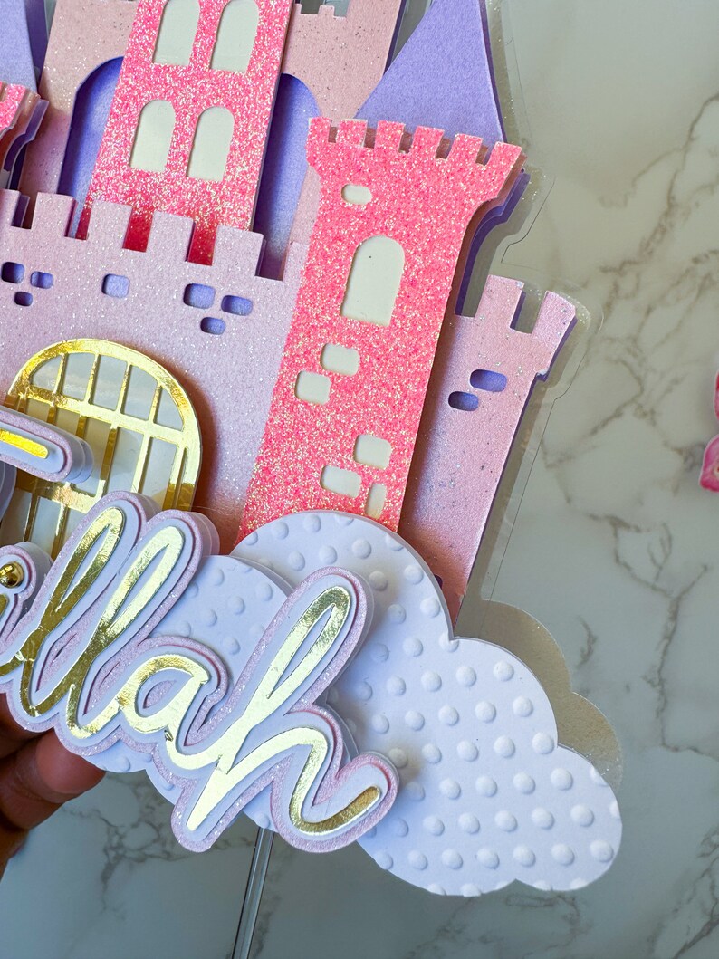 Princess Castle Birthday Cake Topper: Custom Name & Age - Etsy