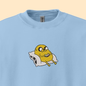 Chill Jake Gaming Embroidered Sweater, Personal Cartoon Gift Hoodie ...