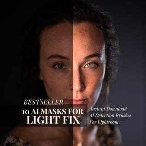 Donkere foto's gerepareerd Snelle Lightroom-presets - AI Lightroom-borstelmaskers voor belichting en contrastregeling