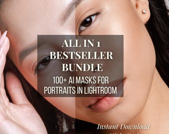 De complete portretbundel: 100+ Lightroom AI-maskers voor huid, licht/stemming | Desktop en mobiel