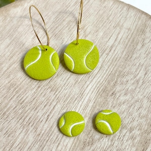 Sports Tennis and Soccer Ball Dangle Earrings