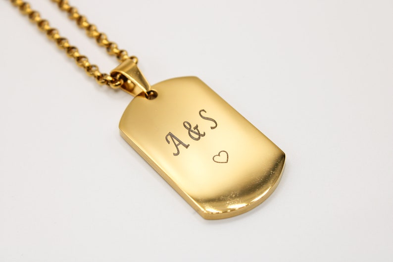 Military Necklace personalized necklace Necklace with engraving personalized jewelry Men Gift Army chain Men's jewelry Gold