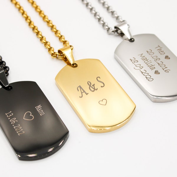 Militär Halskette | personalisierte Kette | Halskette mit Gravur | personalisierter Schmuck | Männer Geschenk | Army Kette | Herren Schmuck