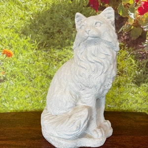 Cat Statue - Sterling Statuary | Handmade brand new solid concrete kitten garden decor stone cement memorial sculpture |