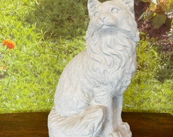 Cat Statue - Sterling Statuary | Handmade brand new solid concrete kitten garden decor stone cement memorial sculpture |