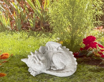 Outdoor Concrete Dragon Statue - Etsy