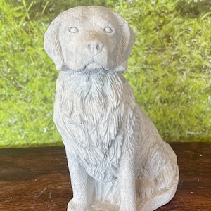 Labrador Garden Statue - Sterling Statuary | Handmade solid concrete garden decor sculpture puppy dog golden retriever lab |