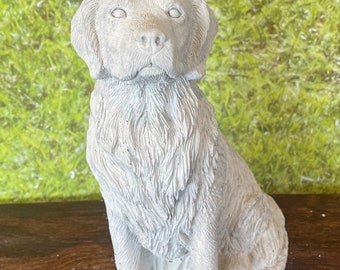 Labrador Garden Statue - Sterling Statuary | Handmade solid concrete garden decor sculpture puppy dog golden retriever lab |