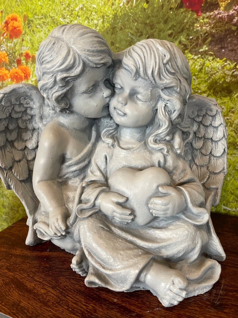Kissing Angels Statue Sterling Statuary Handmade Solid Etsy