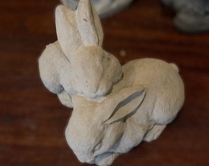Baby Bunnies Statue - Sterling Statuary | Handmade Brand New Solid ...