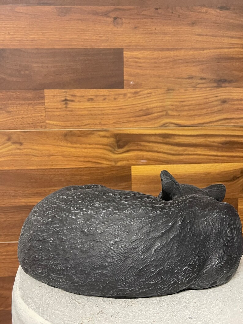 Sleeping Cat Statue Sterling Statuary Handmade Brand New Etsy