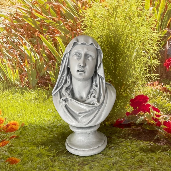 Concrete Mary Statue Etsy