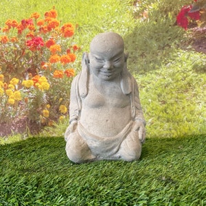 Meditating Buddha statue - Sterling Statuary | Handmade brand new solid concrete outdoor garden decor cast stone sculpture |