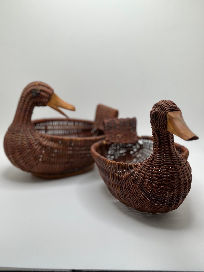 Vintage Duck Basket Set Etsy
