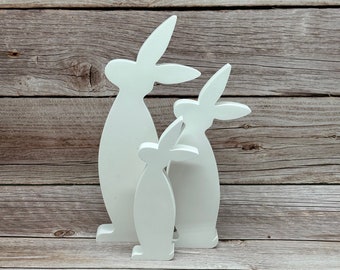 Silicone mold rabbit, 3 sizes possible, straight, all year round, spring, Easter, Raysin, concrete, casting mold