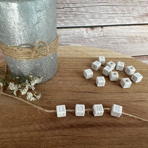 Silicone mold mini alphabet, A-Z, cube, threading, raysin, concrete, decoration, casting mold